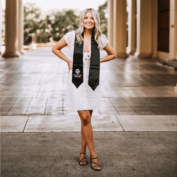 White Dress (princess Polly) worn once for grad photos! - Picture 4 of 4